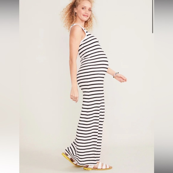 Hatch Dresses & Skirts - Hatch Maternity Sleeveless Long Striped Maxi Tank Dress P